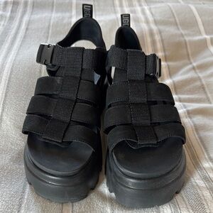 UGG Black Platform Sandals
